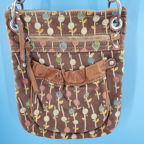 Fossil floral print canvas crossbody bag - Picture 2 of 16